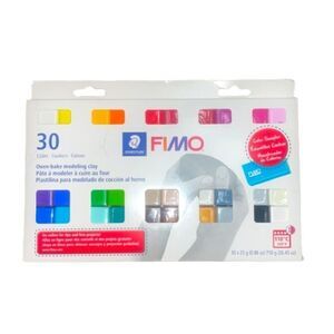 FIMO Oven-Bake Modeling Clay 30 Colors Jewelry Making Crafting 25g Color Sampler